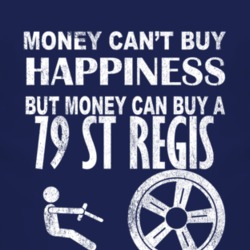 Money Cant Buy Happiness 1979 Dodge St Regis Dark Distressed T Shirt