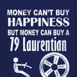 Money Cant Buy Happiness 1979 Pontiac Laurentian Dark Distressed T Shi