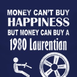 Money Cant Buy Happiness 1980 Pontiac Laurentian Dark Distressed T Shi