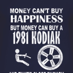 Money Cant Buy Happiness 1981 Chevy Kodiak Dark Distressed T Shirt