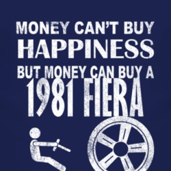 Money Cant Buy Happiness 1981 Fiera Dark Distressed T Shirt