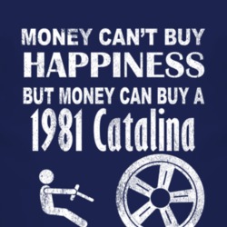 Money Cant Buy Happiness 1981 Pontiac Catalina Dark Distressed T Shirt