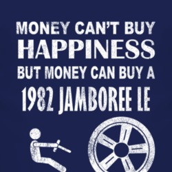 Money Cant Buy Happiness 1982 Jamboree LE Dark Distressed T Shirt