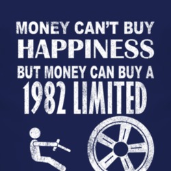 Money Cant Buy Happiness 1982 Limited Dark Distressed T Shirt