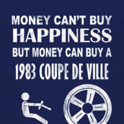 Money Cant Buy Happiness 1983 Cadillac Coupe De Ville Dark Distressed 