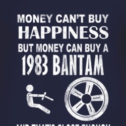 Money Cant Buy Happiness 1983 Bantam Dark Distressed T Shirt