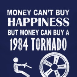 Money Cant Buy Happiness 1984 Oldsmobile Tornado Dark Distressed T Shi