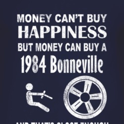 Money Cant Buy Happiness 1984 Pontiac Bonneville Dark Distressed T Shi
