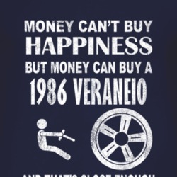 Money Cant Buy Happiness 1986 Chevy Veraneio Dark Distressed T Shirt