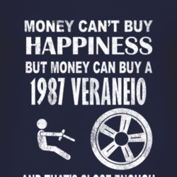 Money Cant Buy Happiness 1987 Chevy Veraneio Dark Distressed T Shirt