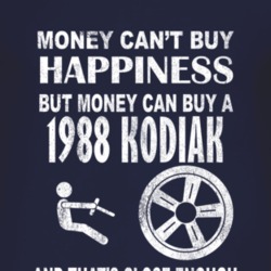 Money Cant Buy Happiness 1988 Chevy Kodiak Dark Distressed T Shirt