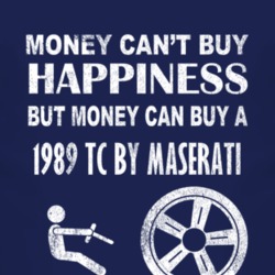 Money Cant Buy Happiness 1989 Chrysler TC by Maserati Dark Distressed 