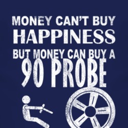 Money Cant Buy Happiness 1990 Probe Dark Distressed T Shirt