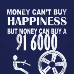 Money Cant Buy Happiness 1991 Pontiac 6000 Dark Distressed T Shirt