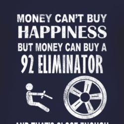 Money Cant Buy Happiness 1992 Eliminator Dark Distressed T Shirt