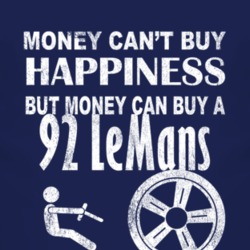 Money Cant Buy Happiness 1992 Pontiac LeMans Dark Distressed T Shirt