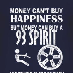 Money Cant Buy Happiness 1993 Dodge Spirit Dark Distressed T Shirt