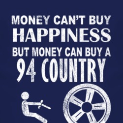 Money Cant Buy Happiness 1994 Country Dark Distressed T Shirt