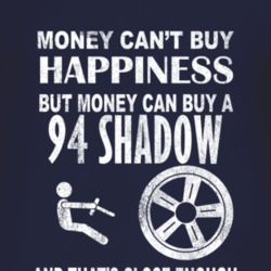 Money Cant Buy Happiness 1994 Dodge Shadow Dark Distressed T Shirt