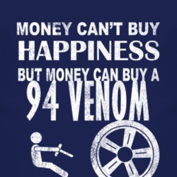 Money Cant Buy Happiness 1994 Dodge Venom Dark Distressed T Shirt