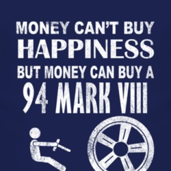 Money Cant Buy Happiness 1994 Lincoln Mark VIII Dark Distressed T Shir