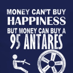 Money Cant Buy Happiness 1995 Oldsmobile Antares Dark Distressed T Shi