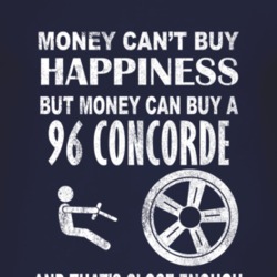 Money Cant Buy Happiness 1996 Chrysler Concorde Dark Distressed T Shir