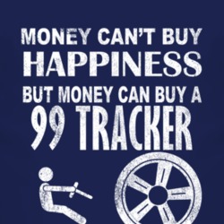 Money Cant Buy Happiness 1999 Chevy Tracker Dark Distressed T Shirt