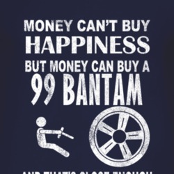Money Cant Buy Happiness 1999 Bantam Dark Distressed T Shirt