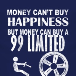 Money Cant Buy Happiness 1999 Limited Dark Distressed T Shirt