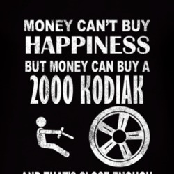 Money Cant Buy Happiness 2000 Chevy Kodiak Dark Distressed T Shirt