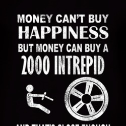 Money Cant Buy Happiness 2000 Chrysler Intrepid Dark Distressed T Shir