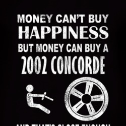 Money Cant Buy Happiness 2002 Chrysler Concorde Dark Distressed T Shir