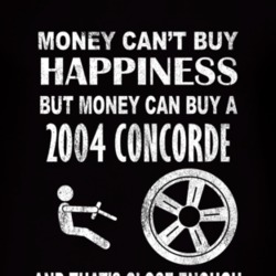 Money Cant Buy Happiness 2004 Chrysler Concorde Dark Distressed T Shir