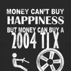 Money Cant Buy Happiness 2004 TJ X Dark Distressed T Shirt