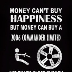 Money Cant Buy Happiness 2006 Commander Limited Dark Distressed T Shir
