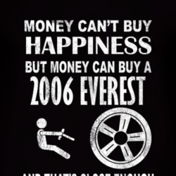Money Cant Buy Happiness 2006 Everest Dark Distressed T Shirt