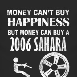 Money Cant Buy Happiness 2006 Sahara Dark Distressed T Shirt