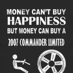 Money Cant Buy Happiness 2007 Commander Limited Dark Distressed T Shir