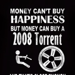 Money Cant Buy Happiness 2008 Pontiac Torrent Dark Distressed T Shirt