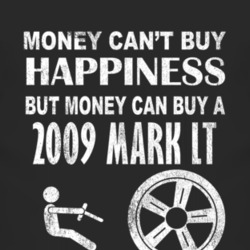 Money Cant Buy Happiness 2009 Lincoln Mark LT Dark Distressed T Shirt