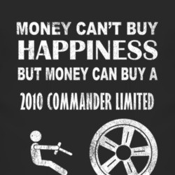 Money Cant Buy Happiness 2010 Commander Limited Dark Distressed T Shir