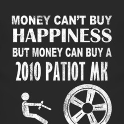 Money Cant Buy Happiness 2010 Patiot MK Dark Distressed T Shirt