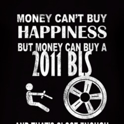 Money Cant Buy Happiness 2011 Cadillac BLS Dark Distressed T Shirt