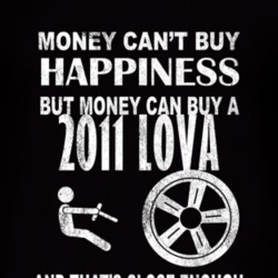 Money Cant Buy Happiness 2011 Chevy Lova Dark Distressed T Shirt