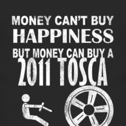 Money Cant Buy Happiness 2011 Chevy Tosca Dark Distressed T Shirt