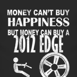 Money Cant Buy Happiness 2012 Edge Dark Distressed T Shirt