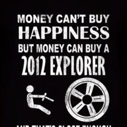 Money Cant Buy Happiness 2012 Explorer Dark Distressed T Shirt