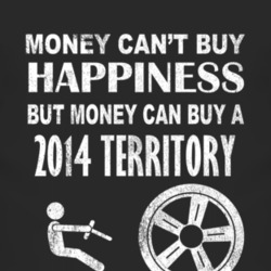 Money Cant Buy Happiness 2014 Territory Dark Distressed T Shirt
