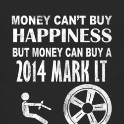 Money Cant Buy Happiness 2014 Lincoln Mark LT Dark Distressed T Shirt